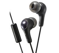 JVC Gumy Plus In Ear Headphones Earphones with Bass Boost, Comfortable Earbuds and Built In Mic and Remote for Call Handling, Black
