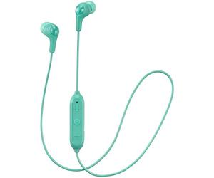 JVC Gumy Plus Wireless Bluetooth In Ear Headphones Earphones with Bass Boost, Comfortable Earbuds and Built In Mic and Remote for Call Handling, Green