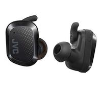 JVC HA-AE5T Wireless Headphones with Bluetooth, Touch Control, Aero Slim Design to Reduce Wind Noise, Autonomy 27h, Waterproof, Sweat and Dust Resistant IP55 Small Black