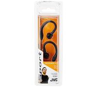 JVC HA-EC10-B-E Sports In-Ear Earphones Headphones Sweat Proof with Secure Fit Over Ear Clip and S/M/L Sized Ear Tips - Black, 6.0 cm*19.0 cm*3.0 cm