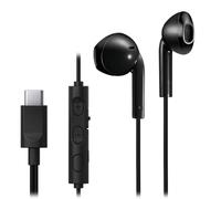 JVC HA-FR17UC-B Bud-Type USB-C Earphones with Built-in DAC for Powerful and Crystal Clear Sound, Practical Microphone and 3 Button Remote Control in Extremely Compact Design (Black)