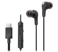 JVC HA-FR9UC-B Gumy Connect USB-C™ Inner Earphones with Remote Control with Easy Push Buttons and Microphone On/Off, Delay-free Audio, Compatible with Latest Devices - Black