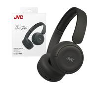 JVC Wireless Headphones with 50H Battery Life, Soft Cushions, Foldable Design, Bluetooth 5.3, Multipoint Connection, App EQ, Built-in Mic - Matte Black - HAS59WB
