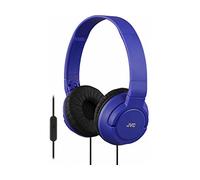 JVC HA-SR185-A Lightweight Powerful Bass Headphones with Remote & Mic - Blue