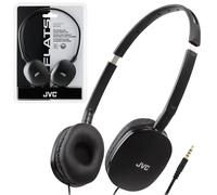 JVC HAS160B FLATS Lightweight Headband Headphones (Black) One size, Black