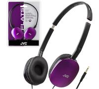 JVC HAS160V Flats Lightweight Folding Headphones On Ear Violet