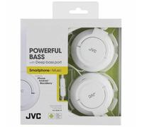 JVC Headphone Lightweight Flat Foldable On Ear Lightweight Foldable+Mic White