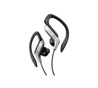 JVC In-Ear Headphones Silver Sweat Resistant Sports with Adjustable Clip HA-EB75