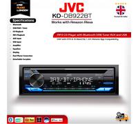 JVC KD-DB922BT 1-DIN Car Stereo, DAB+, Bluetooth, Amazon Alexa Ready, CD,USB/AUX