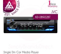 JVC KD-DB922BT Single Din Car Stereo Media Player│Bluetooth│DAB+ Radio│AUX│MP3