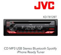 JVC KD-T812BT CD receiver with Bluetooth Hands- Calling and Wireless Music Streaming, Black