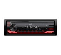 JVC KD X182DB Car Radio, Black And Red