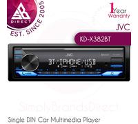 JVC KD-X382BT Single DIN Car Multimedia Player│AUX│USB│WMA│MP3│Bluetooth│Flac│4Ω
