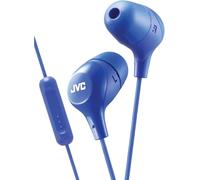 JVC Memory Foam Earbud Marshmallow Memory Foam Earbud with Mic Blue (HAFX38MA)