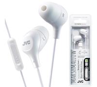 JVC Memory Foam Earbud Marshmallow Memory Foam Earbud with Mic White (HAFX38MW)