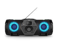 JVC RV-NB300DAB Boombox DAB Radio, Bluetooth, USB & CD Speaker System, Microphone/Guitar Input, Powerful Amplifier and Subwoofers (Black)