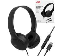 JVC USB-C Wired On-Ear Headphones with Mic - Comfortable All-Day Wear, Clear Calls, Rich Sound - Foldable & Lightweight - Tangle-Free Single-Sided Cable - Great for Gaming & Work from Home