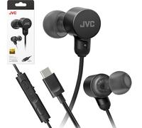 JVC Wired USB-C Earbuds - Noise Isolation - DAC - Hi-Res Audio - Built-in Mic with Mute - Comfortable Silicone Ear Tips - 3 Button Remote - Plug & Play - HAFR29UC