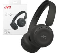 JVC Wireless Headphones with 50H Battery Life, Soft Cushions, Foldable Design, Bluetooth 5.3, Multipoint Connection, App EQ, Built-in Mic - Matte Black - HAS59WB