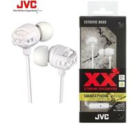 JVC Xtreme Xplosives In-Ear Headphones Sweat Proof Earphones with Built-In Remote and Mic for Call Handling - White