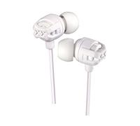 JVC Xtreme Xplosives In-Ear Headphones Sweat Proof Earphones with Built-In Remote and Mic for Call Handling - White