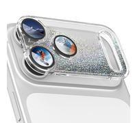 Jvchengxi Camera Protection Film for iPhone 17 Pro 6.3 inches, 9H Fluid Sand Effect Tempered Glass (Silver, iPhone 17 Pro)