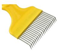 JVDDI 10Pcs Beekeeping Tools Supplies Pin Bee Forks Needles Sparse Rake Shovel Comb Uncapping Forks Handle Stainless Steel Honey(Yellow vertical)