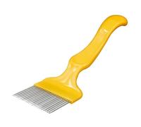 JVDDI 10Pcs Beekeeping Tools Supplies Pin Bee Forks Needles Sparse Rake Shovel Comb Uncapping Forks Handle Stainless Steel Honey(Yellow crooked)