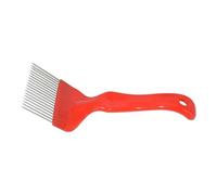 JVDDI 10Pcs Beekeeping Tools Supplies Pin Bee Forks Needles Sparse Rake Shovel Comb Uncapping Forks Handle Stainless Steel Honey(Red straight)