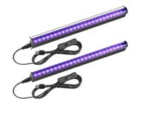 JVDDI 395-405nm Black Light LED UV Lamp Gel T5 Tube 5V USB Plug Ultraviolet Light LED Stage Blacklight UV LED Nail Lamp Parts Grow(2pcs)