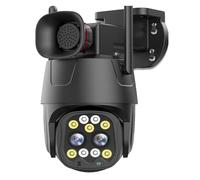 JVDDI Home Security Camera 4G SIM Card IP Camera 4K 8MP Dual Lens 8X Zoom PTZ Camera Auto Tracking Security Camera 4MP Outdoor CCTV Surveillance(4MP WIFI Version)