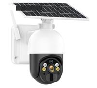 JVDDI Home Security Camera 4G SIM Card Solar Camera Built-in Battery Outdoor IP Camera 2K Wireless Security PTZ Camera PIR Motion Surveillance(4G Cam)