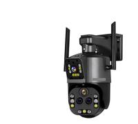 JVDDI Home Security Camera 8K Camera Outdoor 20X Zoom Four Lens Dual Screen Security Cam PTZ CCTV Monitor Auto Tracking Surveillance Camera(8K 20xZoom Add 128G)