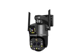 JVDDI Home Security Camera 8K Camera Outdoor 20X Zoom Four Lens Dual Screen Security Cam PTZ CCTV Monitor Auto Tracking Surveillance Camera(8K 20xZoom Add 32G)
