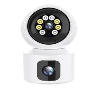 JVDDI Home Security Camera 8MP Dual Lens IP Camera Indoor 4K HD Dual Screen Home Baby Monitor AI Human Detection Mini PTZ Camera Security Surveillance(Camera Add 128G)