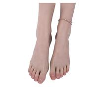 JVDDI Sexy Silicone Foot Model Adult Female Shooting Props Foot Fetish Simulation Liquid Soft Soles Bare Toes Heatable Version TGJ36(Heatable Toes NoBone,1 Pair foot)