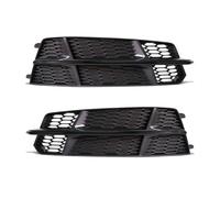 Jvdoipgd Fog Lights Car Front Bumper Light Cover For A6 For C7 For A6L For S For Line 2015 2016 2017 2018 Fog Lamp Honeycomb Hex Grill 4G0807681AN FogLight(Black Pair)