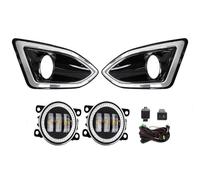 Jvdoipgd Fog Lights For For Edge 2015 2016 2017 2018 Car Front Bumper Fog Lamp Assembly LED Angel Eyes Daytime Running Light Headlight Accessories FogLight(Blue White)