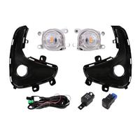 Jvdoipgd Fog Lights LED Fog Lamps For Toyota For Yaris For Vios 2020 2021 2022 Lamp Cover Front Bumper Driving Turn Signal Black Frame Trim FogLight(Yellow Fog Set)