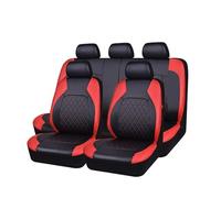 Jvdoipgd Protector 5/2Pcs Quilted Leather Thread Pressing High-end Pu Car Interior With Seat Covers Airbag Compatible Breathables Tools(Red 5 pcs)