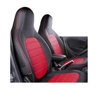 Jvdoipgd Protector For BENZ For Smart 453 For Fortwo 2015-2018 Custom Car Seat Cover Four Seasons Breathable Cushion Coration Interior Styling Accessories(Black red)