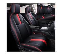 Jvdoipgd Protector For Civic 2016 2017 2018, 2019 2020 2021 2022 2023 2024 Car Special Seat Covers 10th Generation Full Set Seat Cushion PU Leather Protect Cover(Black Red 2024)