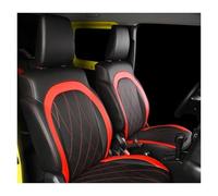 Jvdoipgd Protector For Suzuki For JIMNY Jb64 Jb74 2023 2022 2021 2020 2019 Custom Car Seat Covers Cushion Full Set Breathable Leather Airbag Compatible(Front seats,Black red)