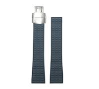 JVEIWAD 18mm 19mm Natural Soft Colorful Rubber Watch Strap Compatible With Patek PP AQUANAUT Philippe White Brown Silicone Watchband Folding Buckle(Gray,19MM_SILVER BUCKLE)