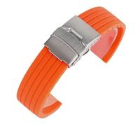 JVEIWAD 18mm 20mm 22mm 24mm Watchband DIY Silicone Rubber Watch Strap Waterproof Cut Adjustable Wristband Women Men Universal Bracelet(Red,22mm)