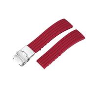 JVEIWAD 18mm 20mm 22mm 24mm Watchband DIY Silicone Rubber Watch Strap Waterproof Cut Adjustable Wristband Women Men Universal Bracelet(Dark red,24mm)