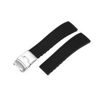 JVEIWAD 18mm 20mm 22mm 24mm Watchband DIY Silicone Rubber Watch Strap Waterproof Cut Adjustable Wristband Women Men Universal Bracelet(Black,20mm)