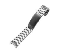 JVEIWAD 18mm 20mm 22mm 316L Silver Stainless Steel Watch Band Compatible With Omega Strap(5Beads-Silvery,22mm)