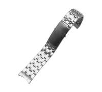 JVEIWAD 18mm 20mm 22mm 316L Silver Stainless Steel Watch Band Compatible With Omega Strap(9Beads-Silvery,20mm)