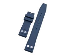 JVEIWAD 20mm 21mm 22mm Comfortable Fluororubber FKM Rubber Watchband Compatible With IWC Strap Big Pilot Portofino TOP Watch Band With Rivet(Blue,20mm Mark Buckle,Without Buckle)